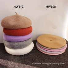 Para mujer de las señoras de lana angora invierno otoño primavera más gruesa gorra Cap boina sombrero (HW813)